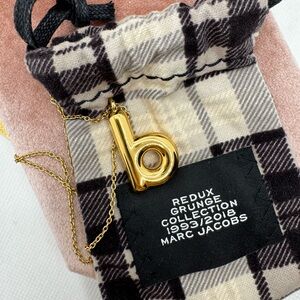 🎁 Marc Jacobs Redux Initial B Necklace Adjustable 16-18”